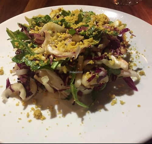 Tricolor salad w/pignoli parmigiano at Real Food Daily - Pasadena in Pasadena