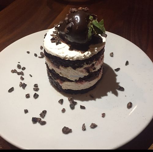 Chocolate covered strawberry shortcake  at Real Food Daily - Pasadena in Pasadena