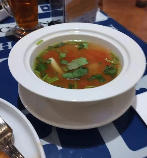 Vegetarian soup at Bangkok Jam - Great World City in Central Singapore