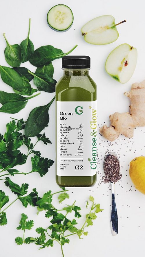 Green glow + chia seeds  at Cleanse & Glow in Riyadh