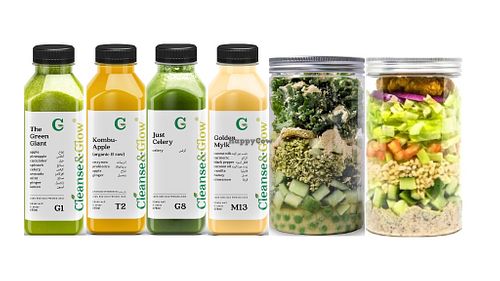 Cleansing package with juices & salads  at Cleanse & Glow in Jeddah