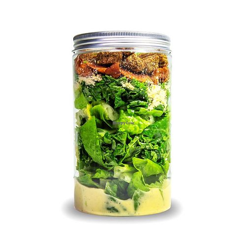 Vegan Kale Caesar salad jr  at Cleanse & Glow in Jeddah