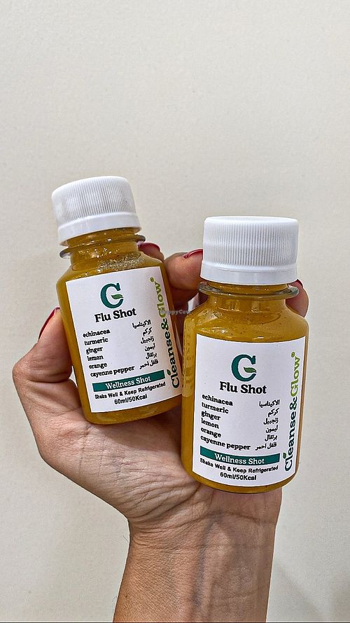 Vegan Wellness shots  at Cleanse & Glow in Jeddah