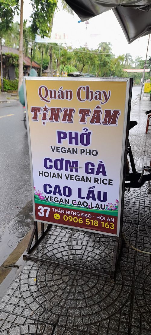 Sign at Quán Chay Tinh Tam - Vegan Restaurant Hoi An in Hoi An