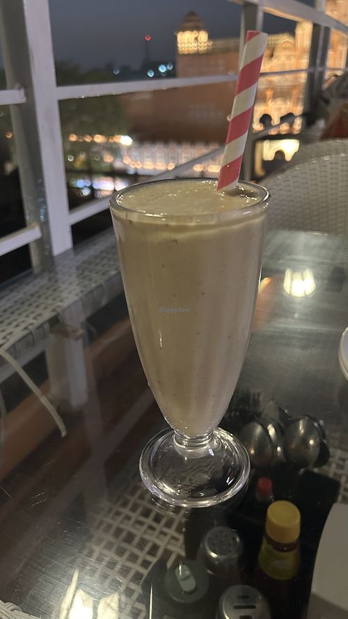 Banana and peanut butter milkshake with soy milk!  at The Tattoo Cafe and Lounge in Jaipur