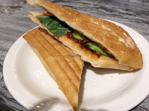 Very nice grilled bread. at The Library Cafe in Kowloon