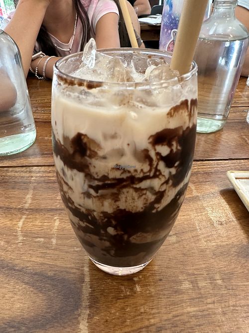 Oatmilk mocha #Veganuary at The Muffin Man in Siem Reap