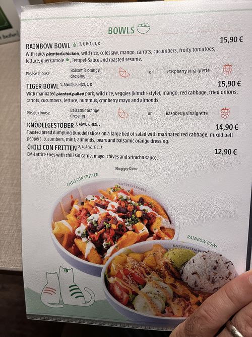 Menu  at Katzentempel - Hannover in Hannover