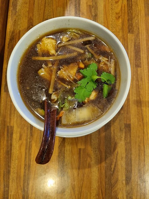 Mushroom soup at Kuan Yin Tea House in Southport