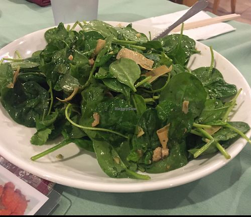 spinach salad  at Veggie House in Las Vegas