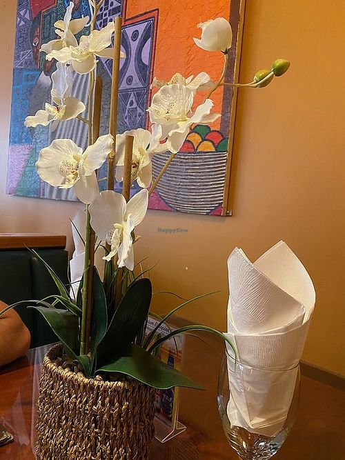Table Decor at Kategna Ethiopian Restaurant in San Jose