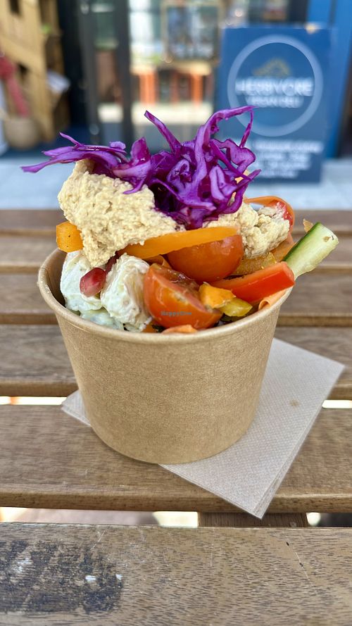 Salad, little bit of all of them  at Herbivore Vegan Deli in Bristol