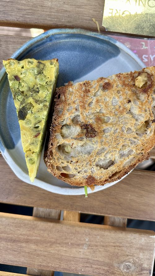 1/2 frittata and 1/2 toastie  at Herbivore Vegan Deli in Bristol