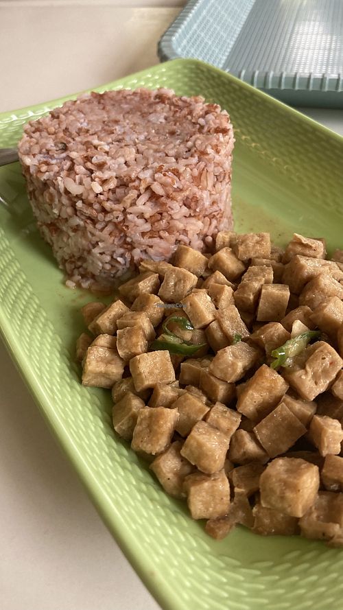 Tofu silog  at Eden's Vegan Food Hub in Cebu