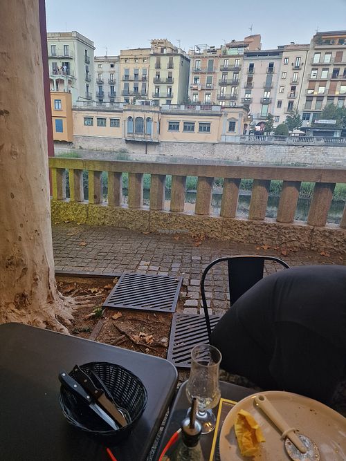 On river at El Petit Obrador in Girona