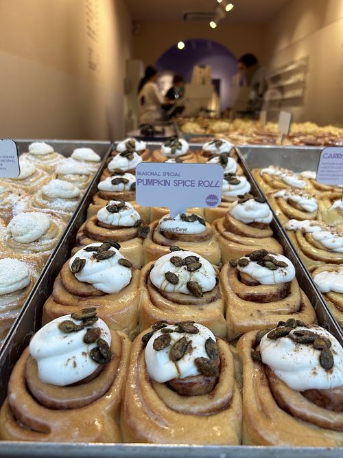 Seasonal Special! Vegan Pumpkin Spice Roll  at Cinnamood in Dusseldorf