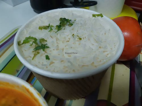 Basmati rice at Roti - Indian Vegetarian Kitchen in Madrid