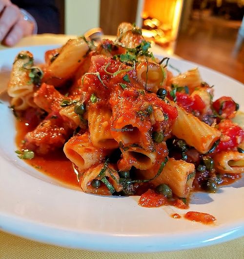 Enraged (spicy) pasta, minus the parm at Judy's On Cherry in Reading