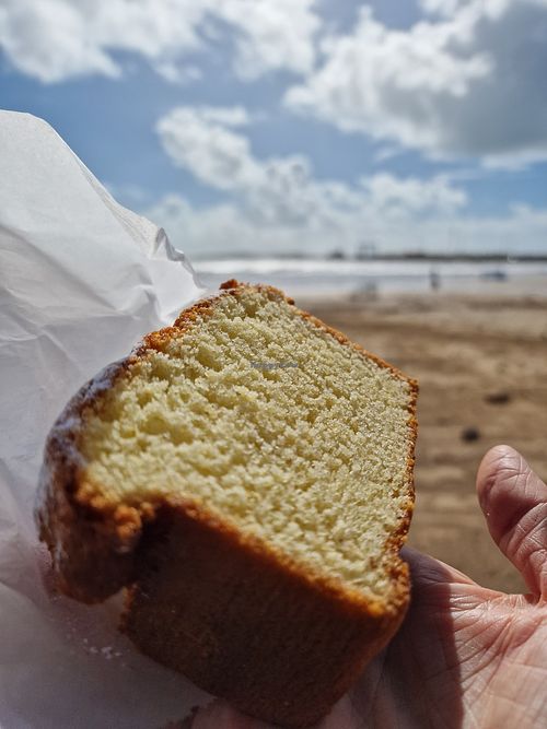 Vegan lemon cake WOW at Pumpkin  in Essaouira