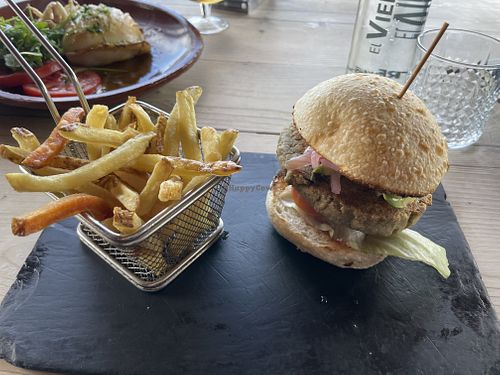 Vegan burguer  at El Viento in Gran Canaria