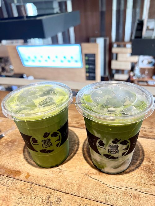 Matcha with pistachio and oat milk at Seven Suns in Bangkok