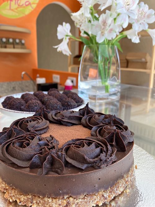 Sugarless chocolate cake at Plenifica in Brasilia