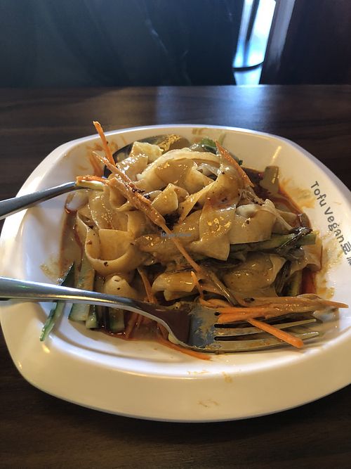 Donnie Sweet Potato Noodles in Sesame Sauce  at Tofu Vegan - Spitalfields in East London
