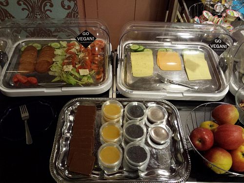 All you can eat buffet on Saturdays (most of it vegan but everything at least vegetarian) at Café Allerlei in Trier