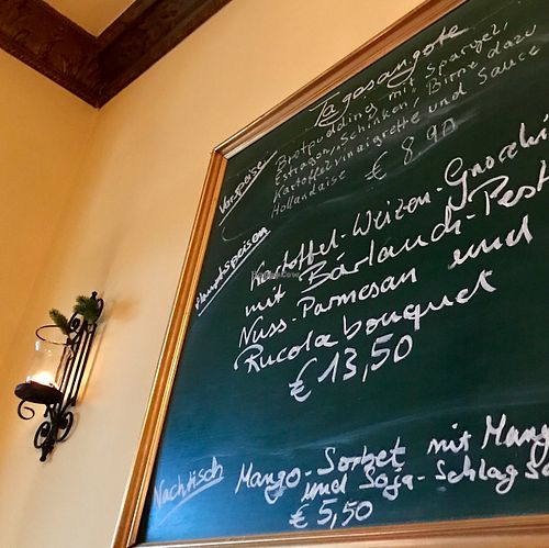 menu at Vaust Braugaststatte in Berlin