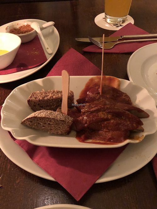 Currywurst at Vaust Braugaststatte in Berlin