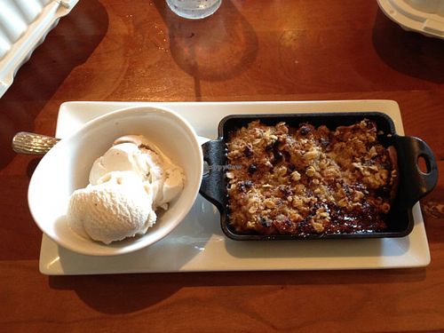 Apple Cobbler a la mode (vegan) at Picazzo's Organic Italian Kitchen in Sedona