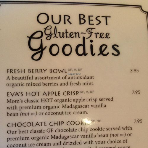 Hot Apple Crisp w/ coconut ice cream = vegan at Picazzo's Organic Italian Kitchen in Sedona