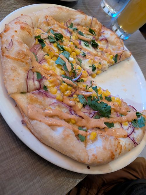 Elote Pizza at Picazzo's Organic Italian Kitchen in Sedona