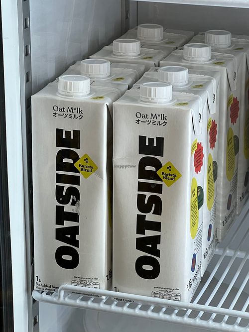 Oatside oat milk for vegan options  at Kamu Kamu in Bangkok