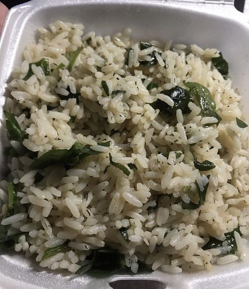Spinach and rice  at Opa Opa Greek Restaurant in Rochester