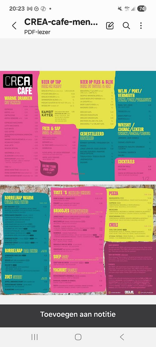  at CREA Café in Amsterdam