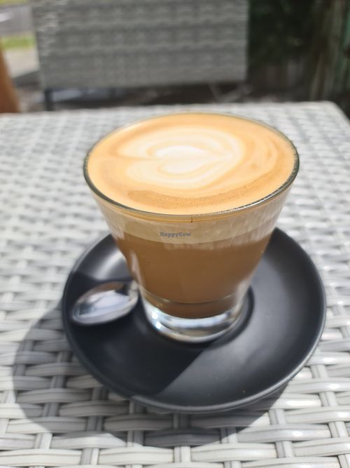 Oat milk latte at The Generator Urban Eatery in Coburg North