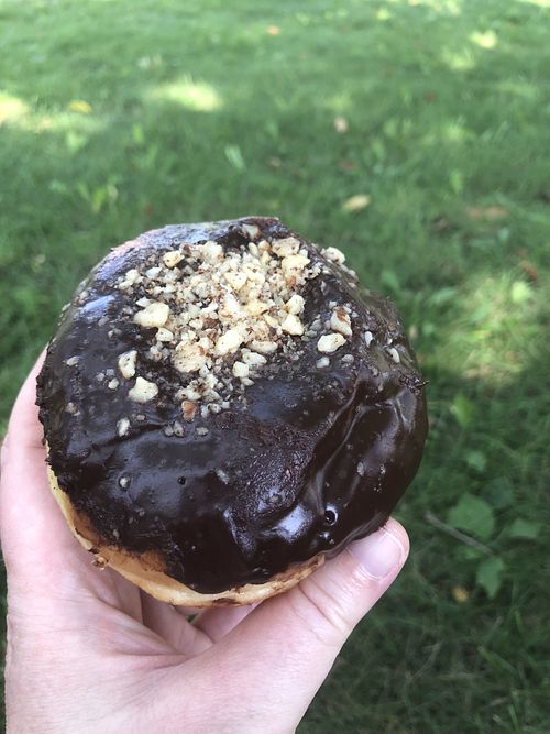 Vegan Ferrero Rocher Donut!!  at bloomer's in Burlington