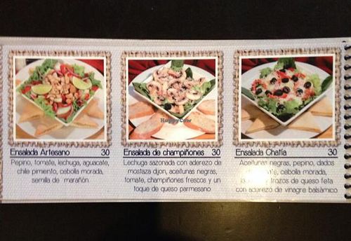 menu,p.15 at La Chatia Artesana in Quetzaltenango