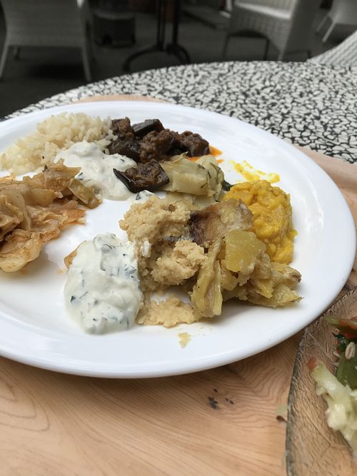 Warme food polenta pizza  at Cassius Garten in Bonn