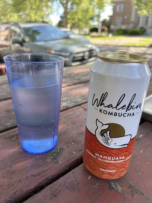 Yay for water in reusable cups! The booch was good!   at From the Hearth Kitchen & Pie Shop in Red Bluff