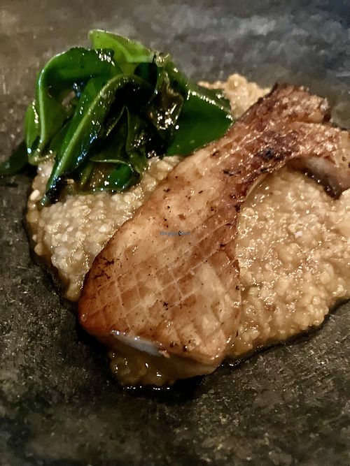 Eryngii and grits  at Conca Cozinha Original in Brasilia