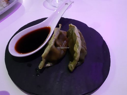 Another starter (instead of dessert) / Kale gyozas (really good) at Miss Sushi in Madrid