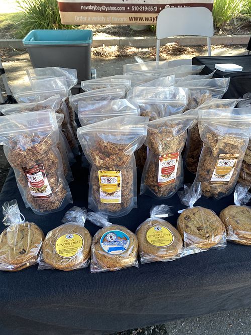 Vegan Spread at San Leandro Farmers Market 🥰  at Way To Life Foods - Vegan Shop in Antioch