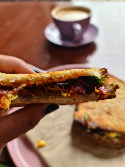 Pumpkin, beetroot, vegan aoili at The Brew & Bake Co in Kingscliff