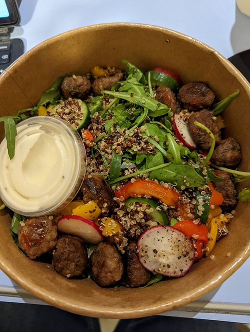 Impossible Meat salad at Pizza Express  in Abu Dhabi