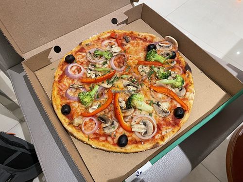 Vegan garden pizza  at Pizza Express  in Abu Dhabi