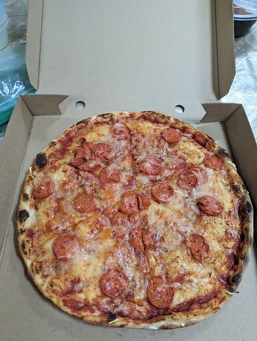 Jackfruit pepperoni at Pizza Express  in Abu Dhabi