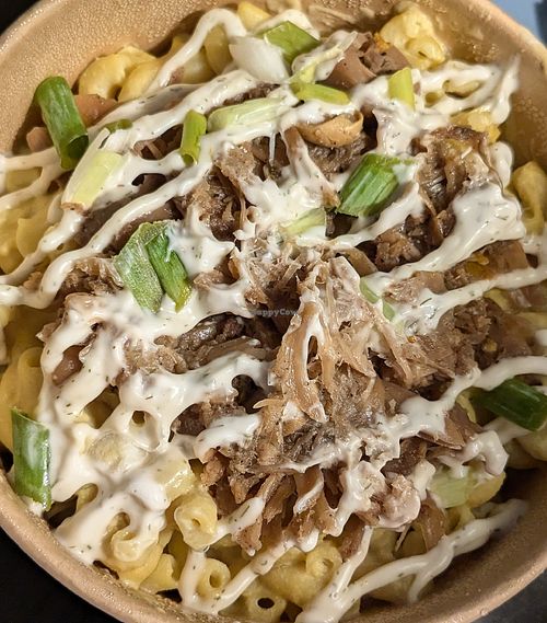 Loaded mac n cheese at PHAT Vegan in Fort Washington