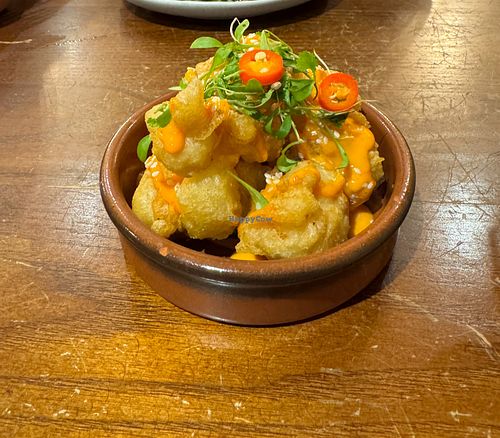 Bang Bang Cauliflower starter at Jolly Colliers Inn in Llanelly Hill